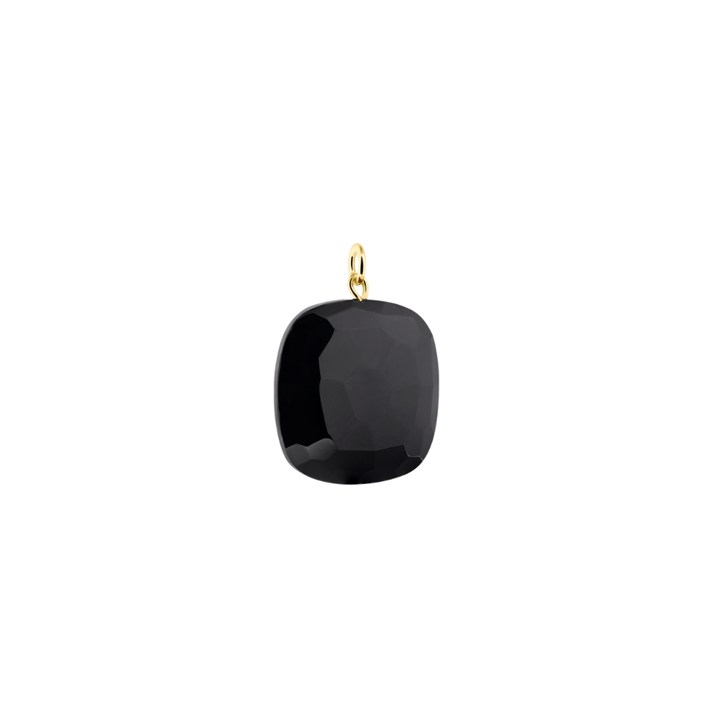 large black onyx pendant for necklaces | square pendant | onyx anhänger