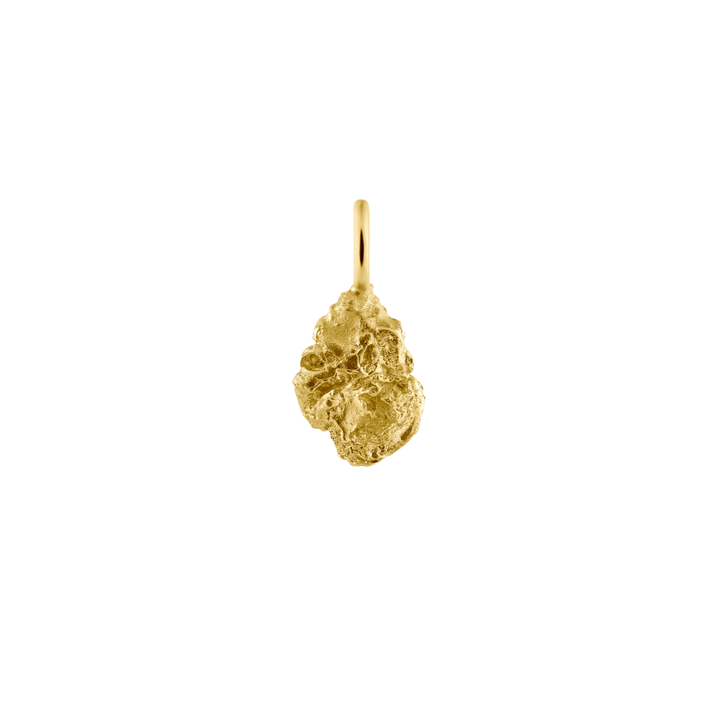 recycled 14k gold nugget pendant for necklaces 