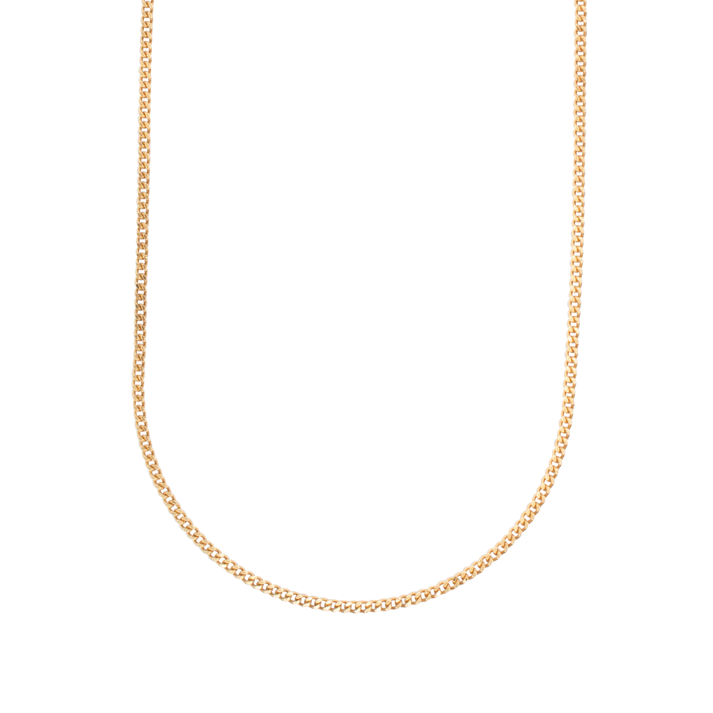 simple gold chain made of recycled 925 sterling silver and 18k gold plated | schlichte kette 18k vergoldet 