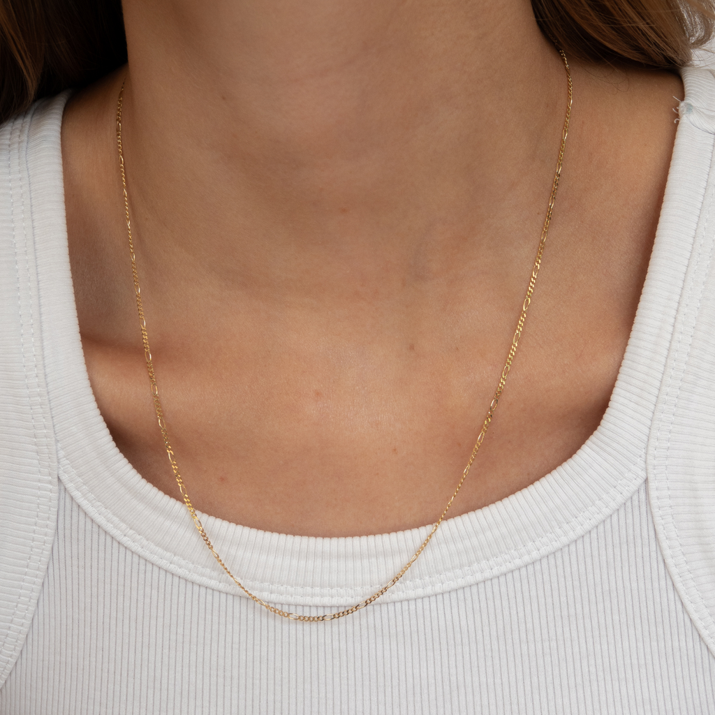 The Figaro Chain necklace is an absolute eye-catcher. A modern interpretation of a Heritage necklace. By Hamburg based sustainable jewellery brand LLR Studios