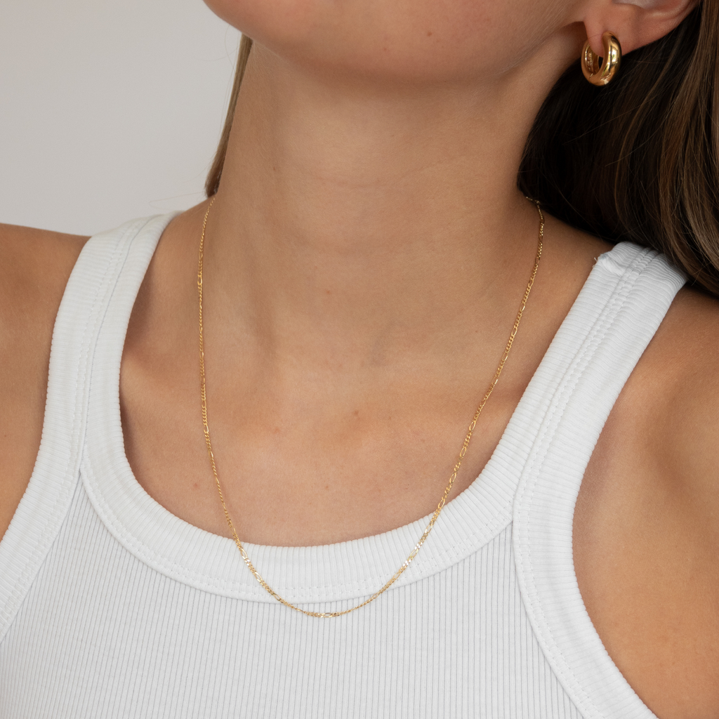 Timeless and modern at the same time: Our genuine Figaro Chain Necklace   The 14k yellow gold is recycled and waterproof. Suitable for allergy sufferers. By LLR Studios made in Germany