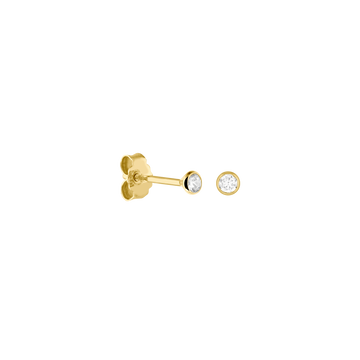 14k gold cubic zirconia stud earrings - recycled 14k gold jewelry