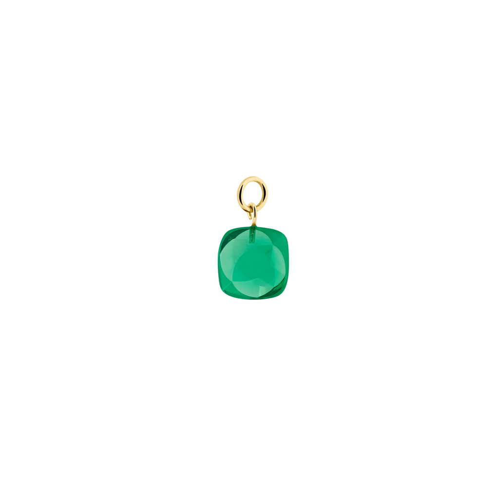 Give every simple gold necklace your own twist with this green quartz pendant- stylish and colorful.