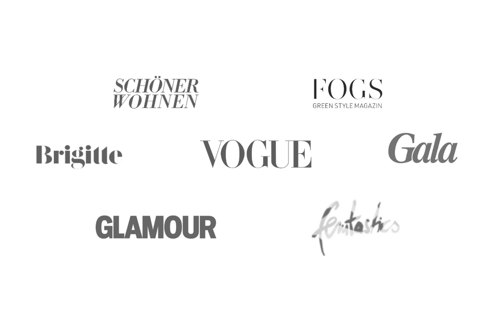 LLR Studios has been featured in Vogue, Gala, Glamour, Brigitte, femtastic, & Schöner Wohnen.