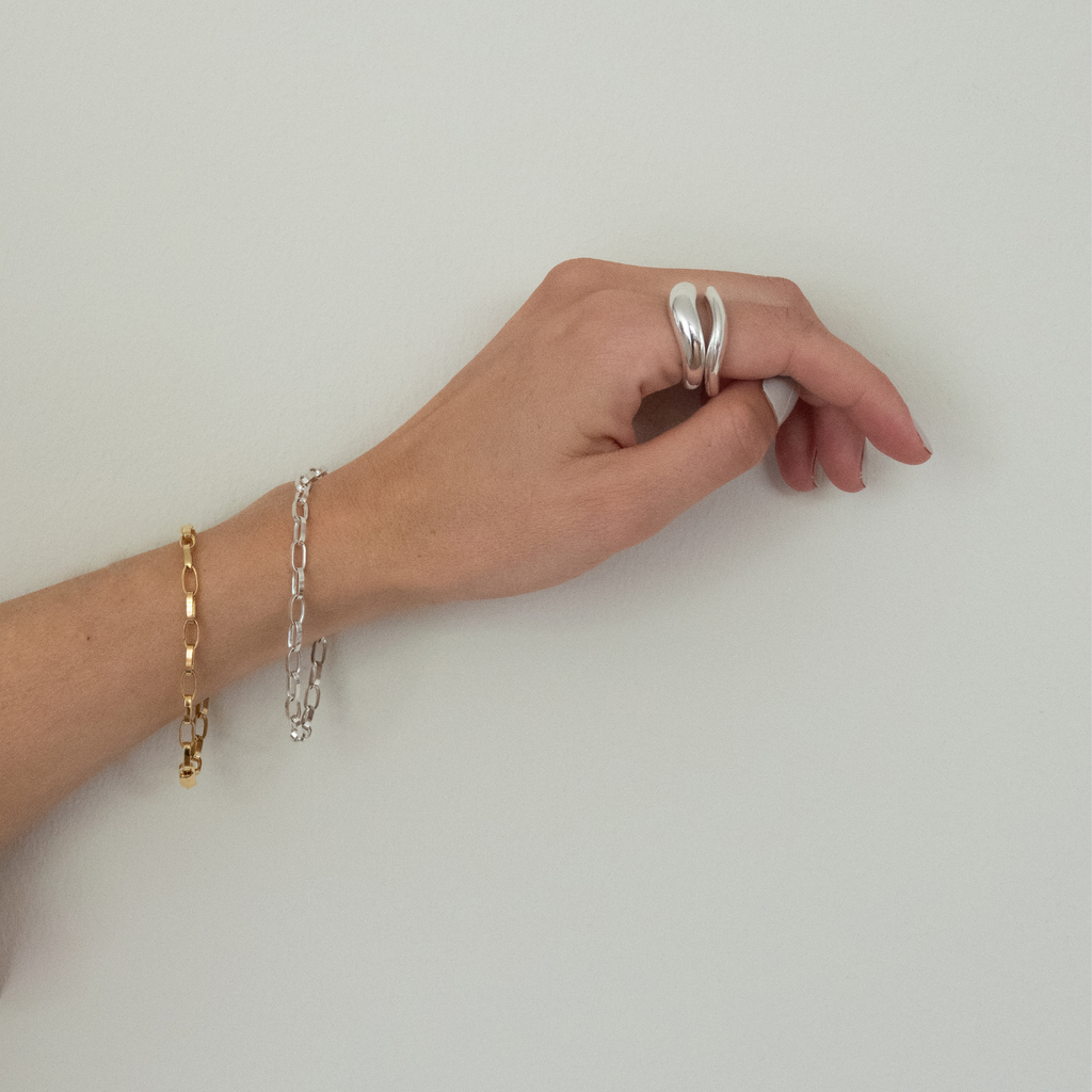 ring set echt silber 925 mit gliederarmband