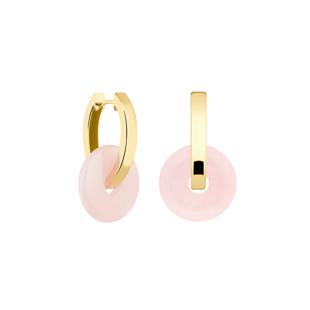 rose quartz earrings - rosenquarz ohrringe