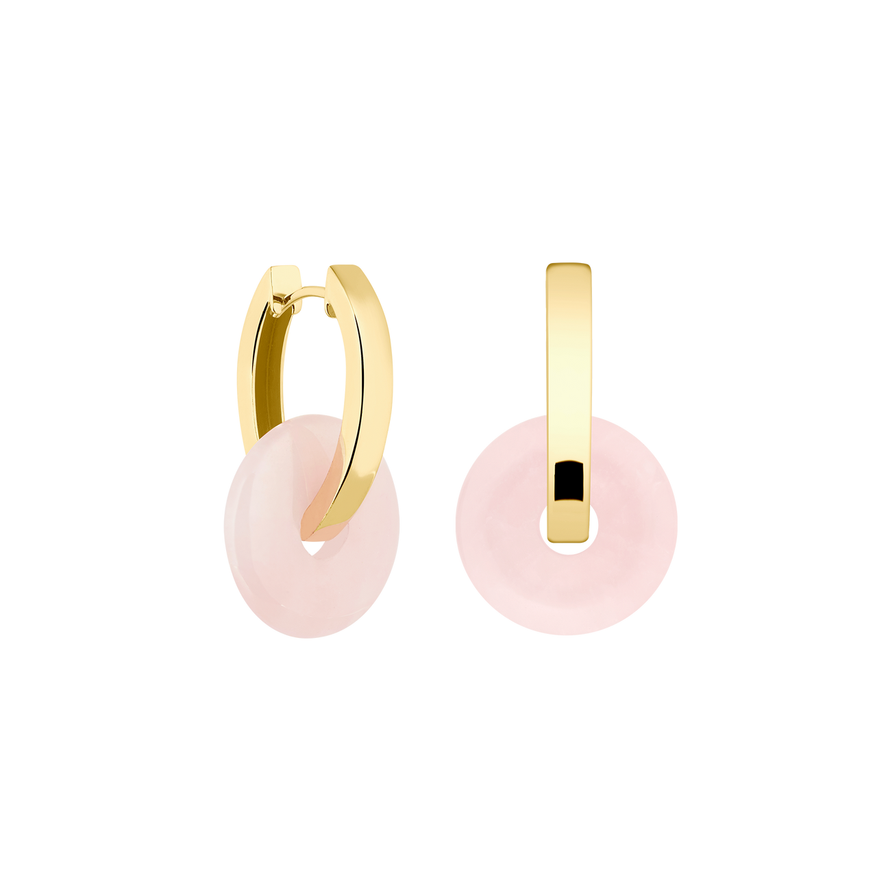 rose quartz earrings - rosenquarz ohrringe