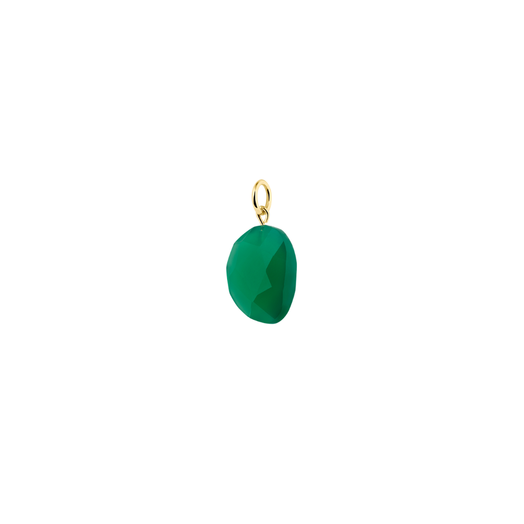 14k gold green agate pendant | 14k Gold Grüner Achat Halsketten Anhänger