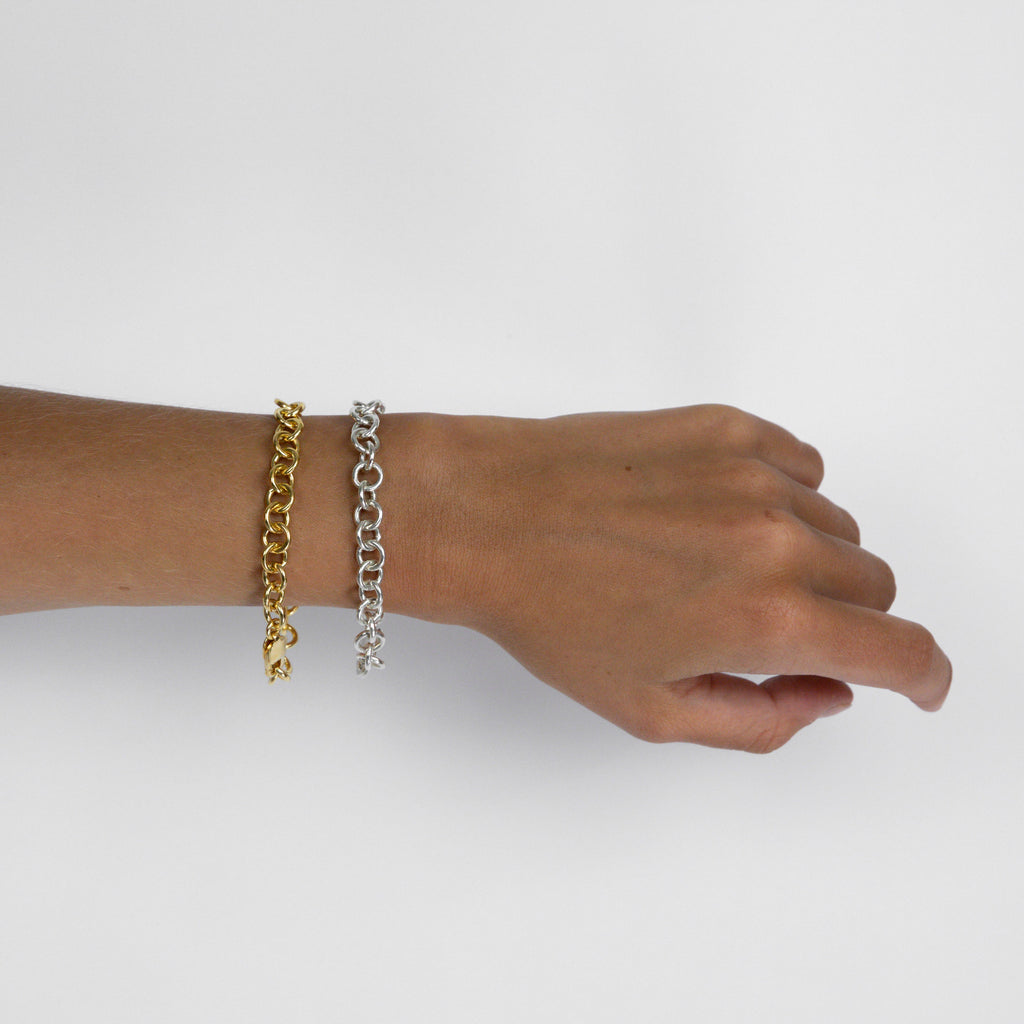 gold or silver statement bracelet | chunky link chain 