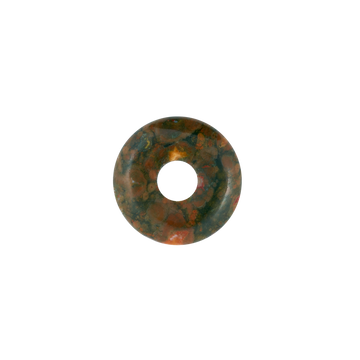round rhyolite pendant for earrings | brown/green/orange gemstone | Anhänger für Ohrringe aus Rhyolith, Edelstein Schmuck