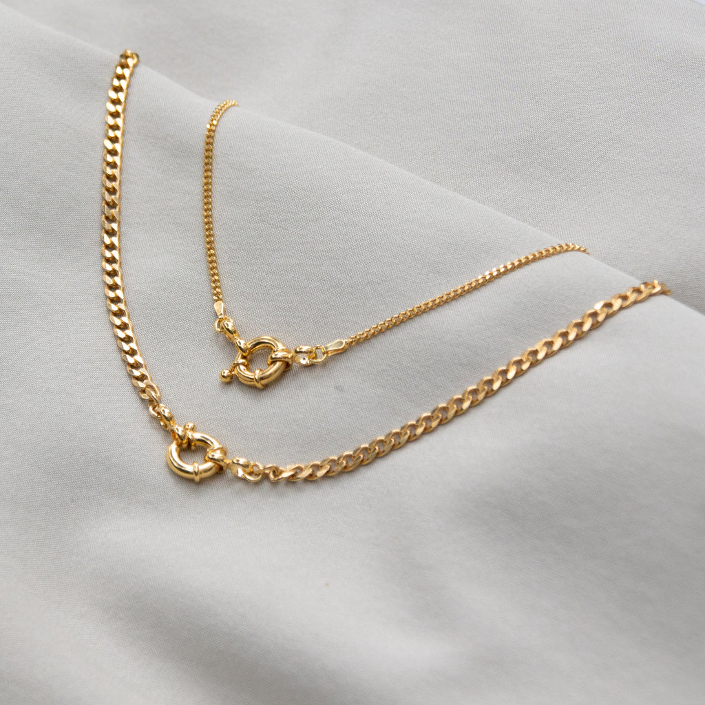 gold chains made of recycled 925 sterling silver and thickly plated with 18k gold | the perfect everyday necklace