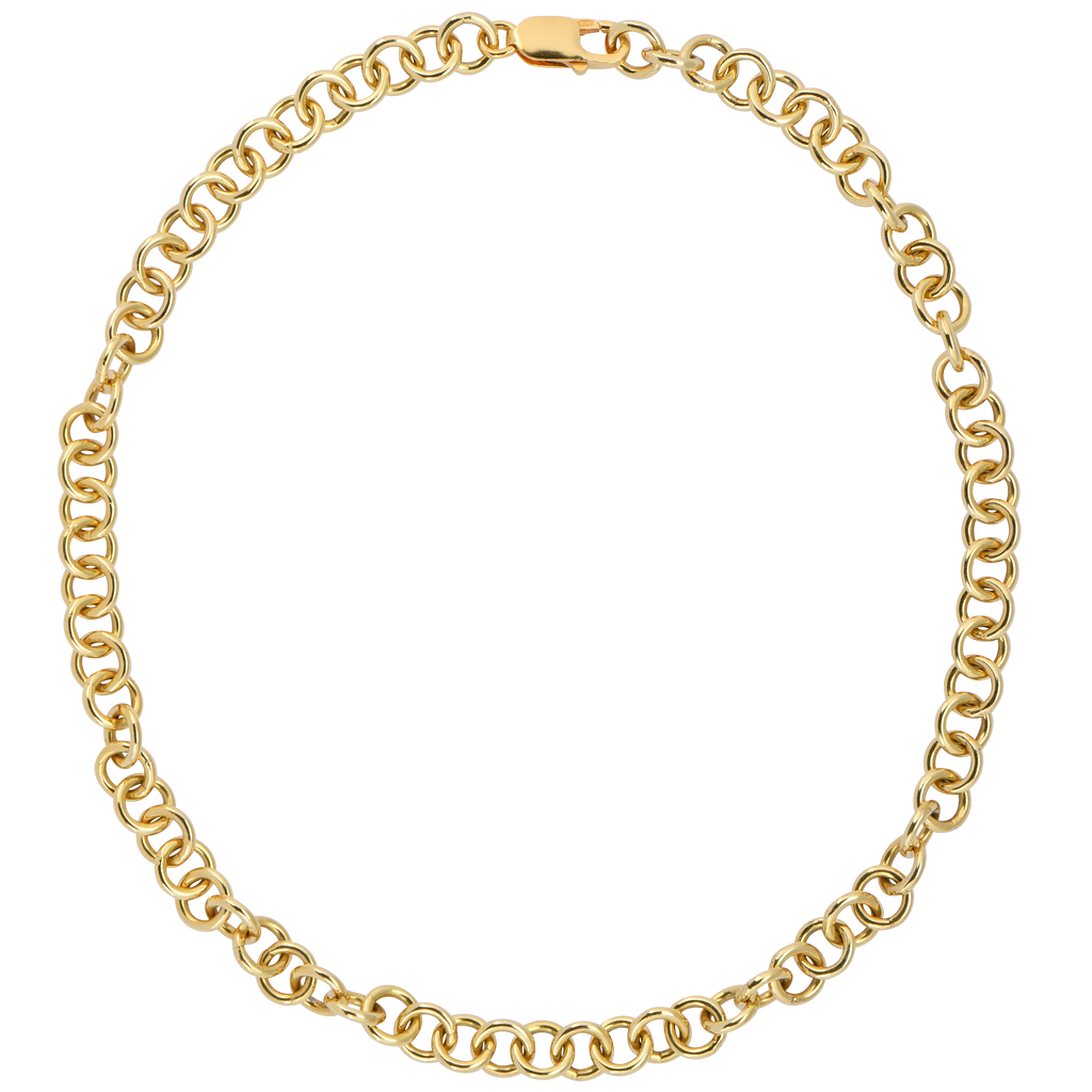 chunky round link chain in gold or silver | grobe Gliederkette gold von nachhaltiger Schmuckmarke LLR Studios