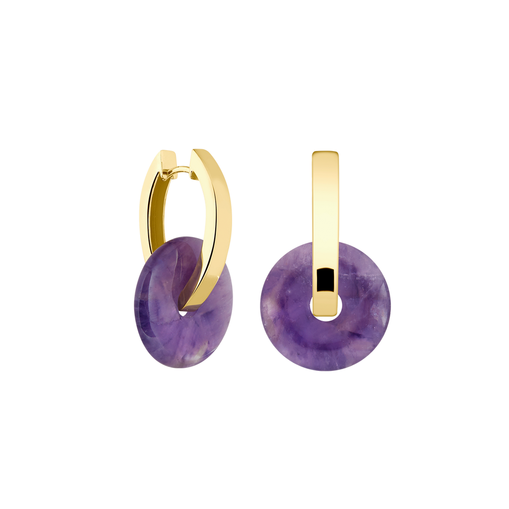 amethyst ohrringe handgefertigt in Deutschland LLR Studios