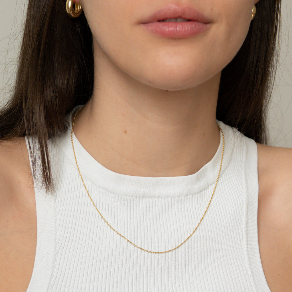 simple gold chain necklace - schlichte goldene Gliederkette