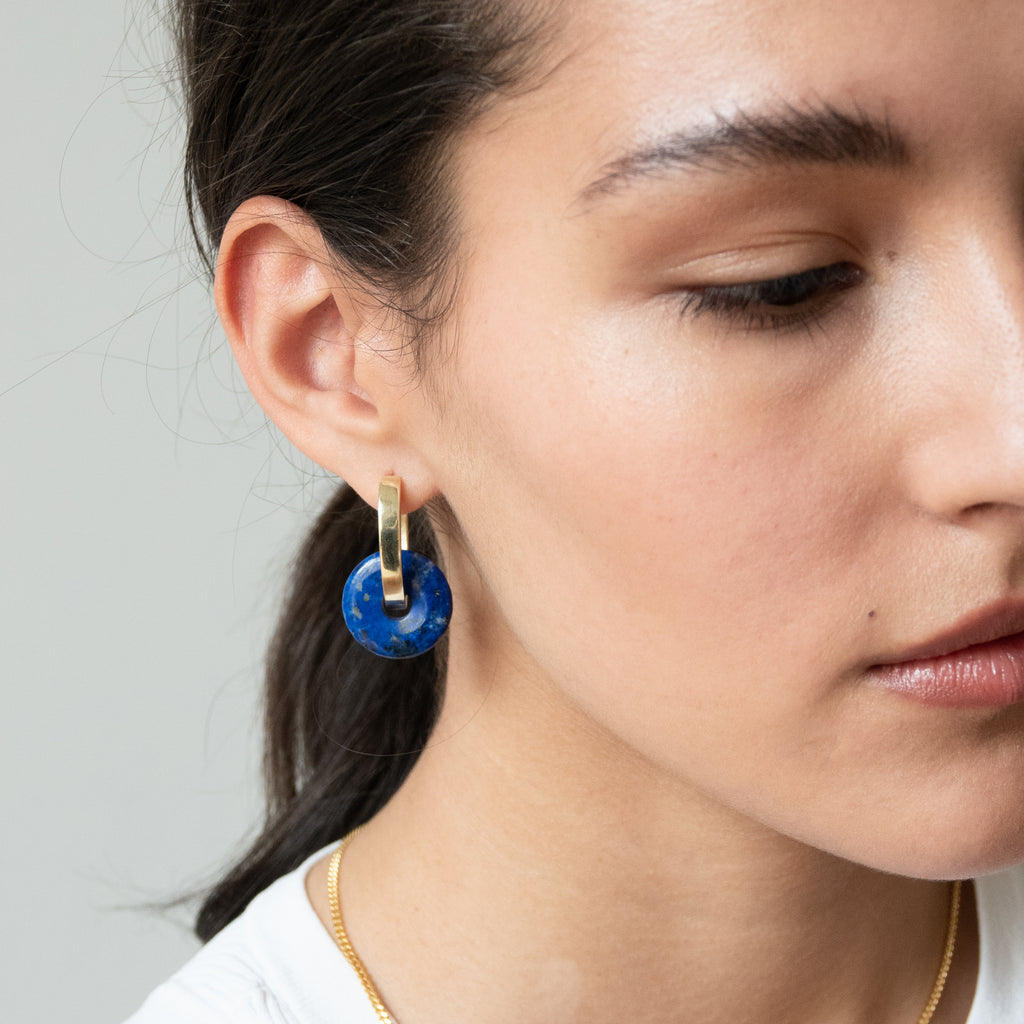 lapiz lazuli ohrringe / lapis lazuli ohrringe von nachhaltiger Schmuckbrand LLR Studios aus Hamburg