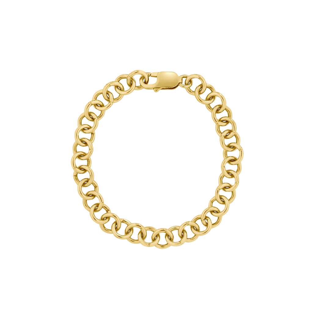gold link chain bracelet | goldener armband grobe glieder | newcomer schmuck
