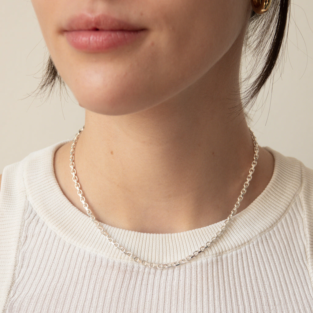 cable gliederkette aus recyceltem 925 Sterlingsilber von nachhaltiger Schmuck Brand LLR Studios aus Hamburg