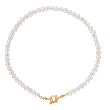 classic pearl chain with gold closure | klassische Perlenkette | nachhaltiger Schmuck aus Hamburg