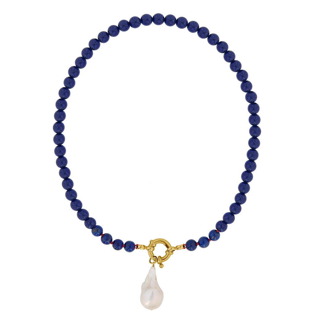 lapislazuli gemstone necklace from up and coming jewelry brand LLR Studios from Hamburg